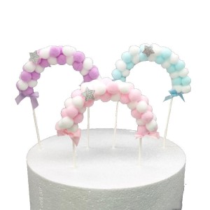 Cake Topper Pon Pon Bulut Pembe / Mor / Mavi