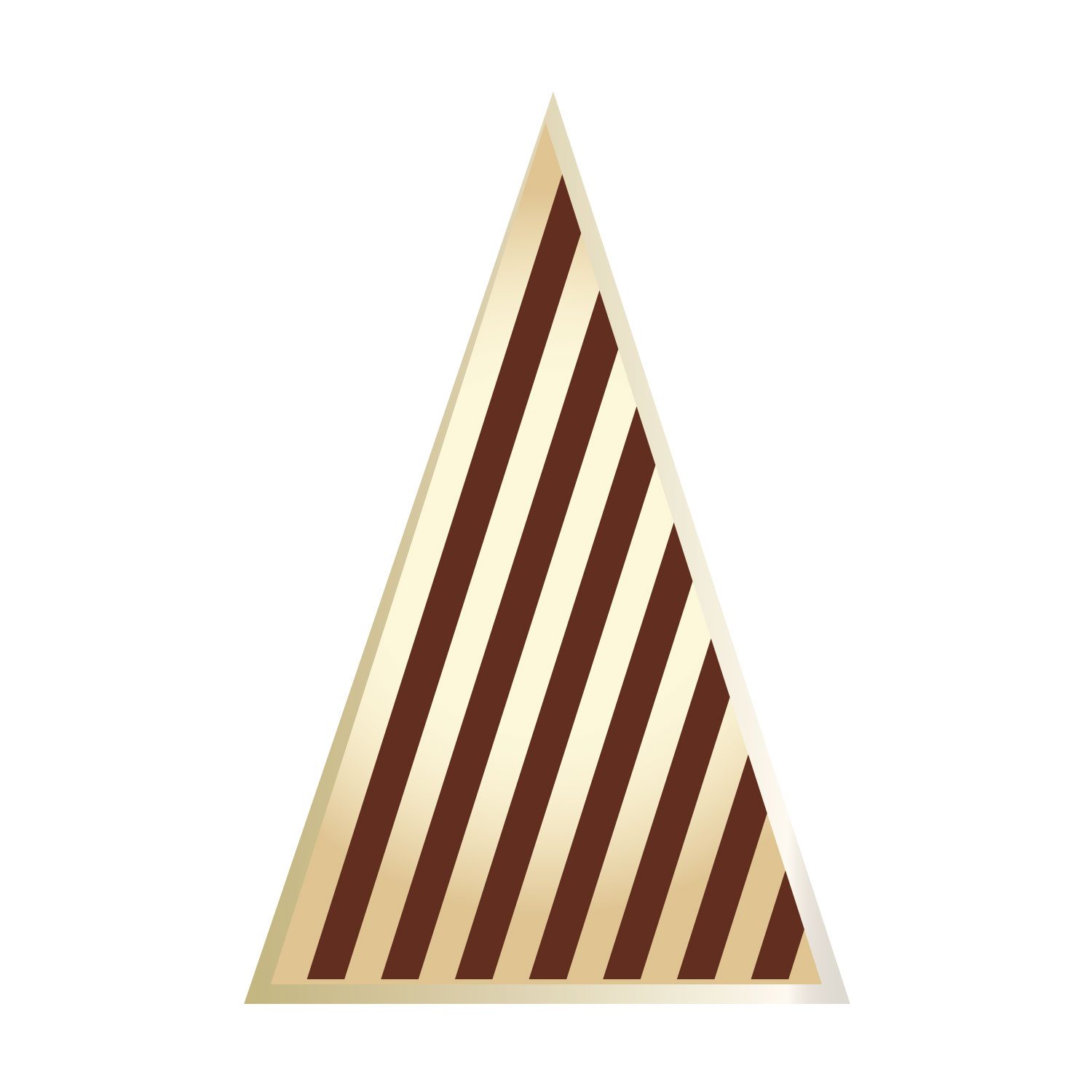 Schokoladenaufleger Dreieck Diagonal Liniert  384 Stück