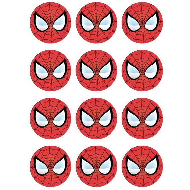 Spider Man Thema Cupcake/Muffin Aufleger