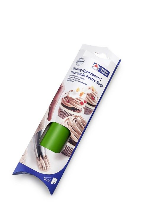 Professionelle Einwegspritzbeutel 53 cm, grün 26 Stück Rolle